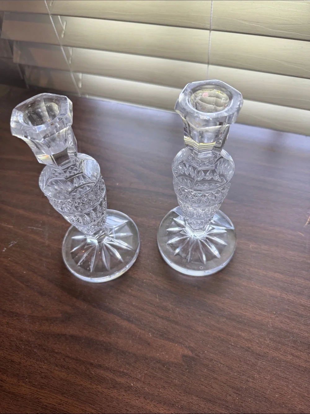 Set of 2 Crystal Candle Holders